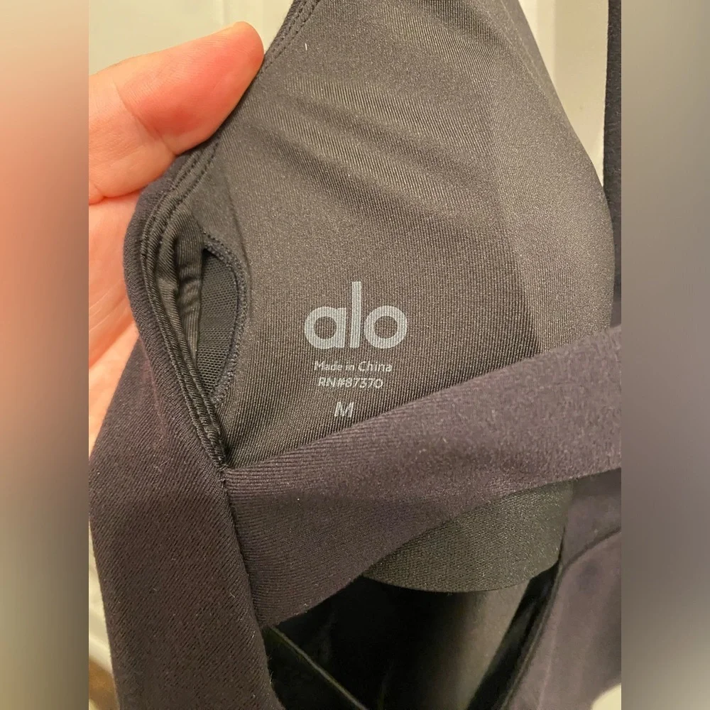 ALO Yoga Black Cropped Jumpsuit